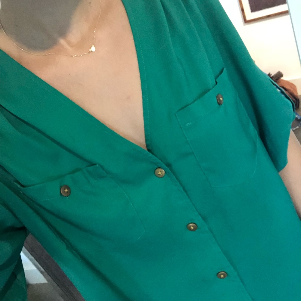 Gorgeous Green silky Top